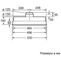 Встраивамая вытяжка BOSCH DHL555BL